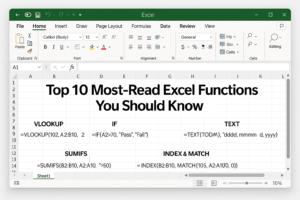 Top 10 Most-Read Excel Functions