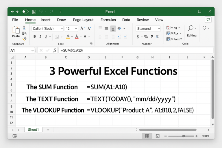 3 Powerful Excel Functions