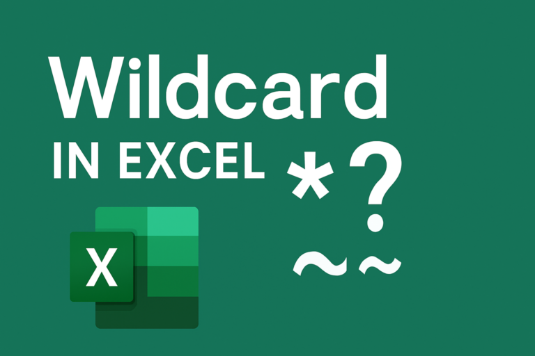 Wildcard in Excel