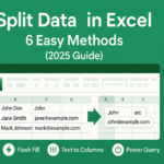 how to split data in Excel