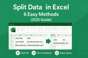 how to split data in Excel
