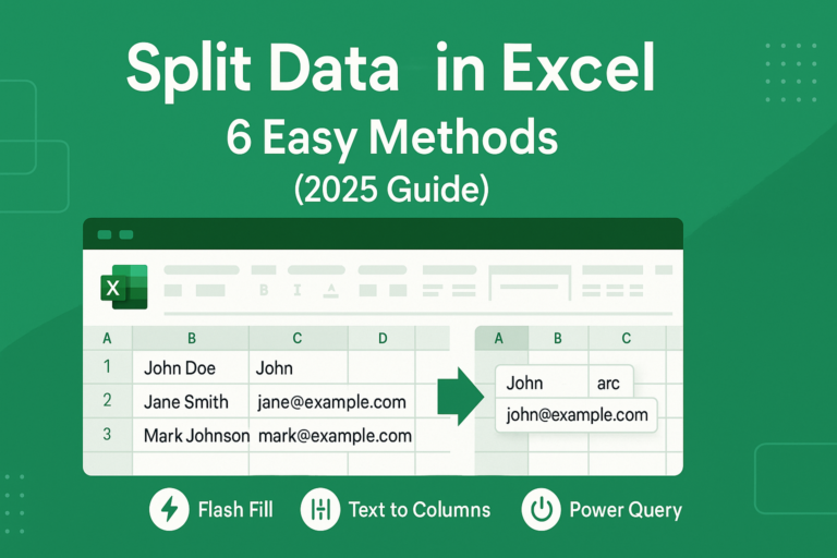 how to split data in Excel