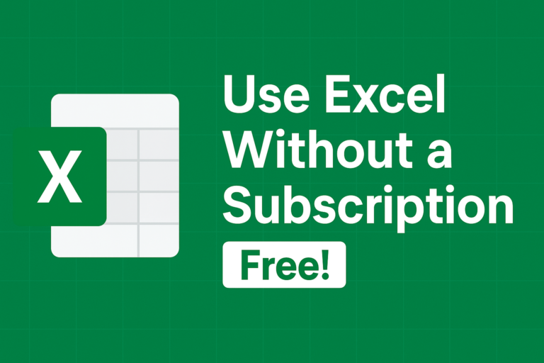 Excel Without a Subscription